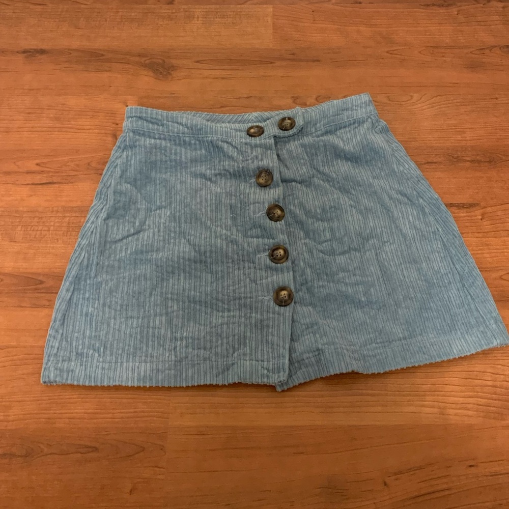Light blue corduroy skirt